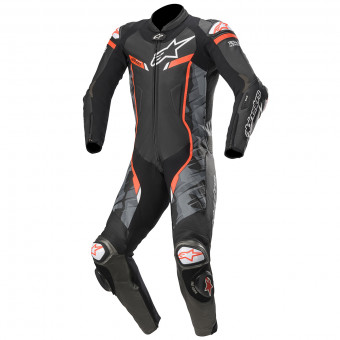 Mono Moto Cuero Alpinestars GP Pro V3 Tech-Air Compatible Black Camo Red Fluo