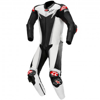 Mono Moto Cuero Alpinestars GP Tech V3 Tech-Air Compatible Black White Silver