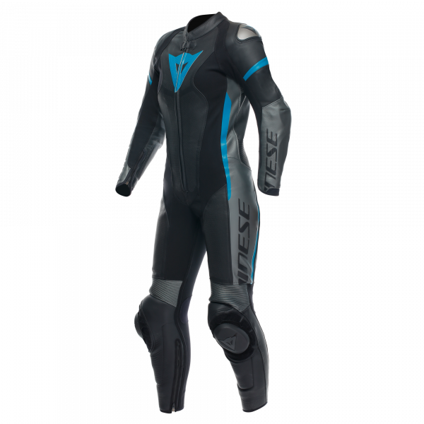 Mono Moto Cuero Dainese Grobnik Lady Leather 1PC Black Anthracite Teal
