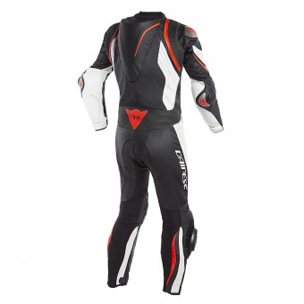 Dainese Kyalami 1PC Perforated Black White Fluo Red