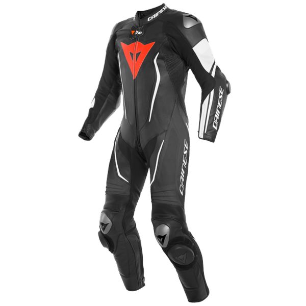 Mono Moto Cuero Dainese Misano 2 D-Air Perf 1PC Suit Black White
