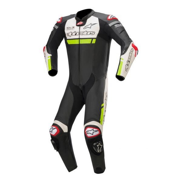 Mono Moto Cuero Alpinestars Missile Ignition Tech-Air Black White Yellow Fluo