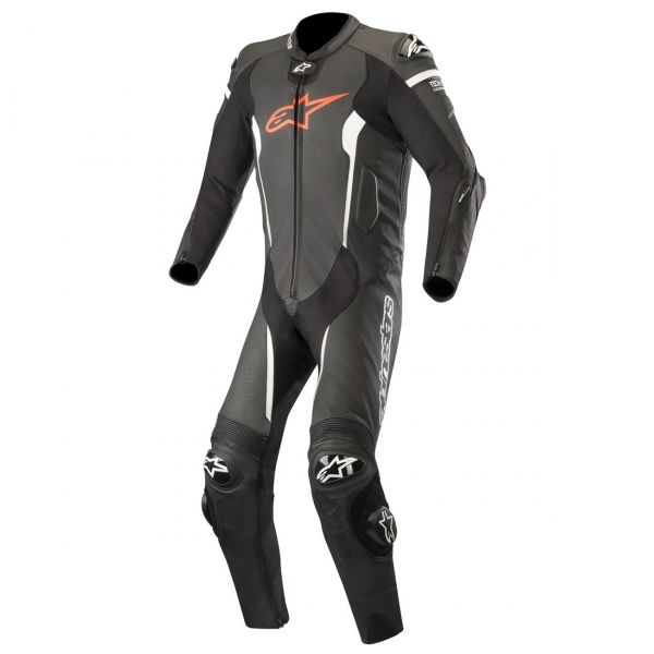 Mono Moto Cuero Alpinestars Missile Suit Black Red Fluo White