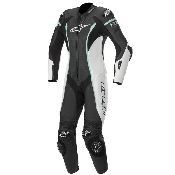 Mono Moto Cuero Alpinestars Stella Missile Tech-Air Compatible Black White Teal