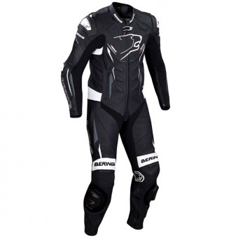 Mono Moto Cuero Bering Ultimat-R Negro Azul Blanco Gris