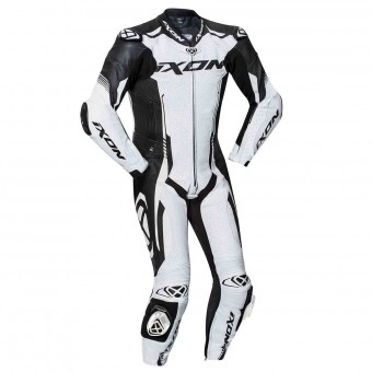 Mono Moto Cuero Ixon Vortex 2 Blanco Negro
