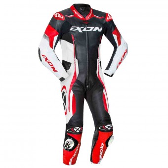 Mono Moto Cuero Ixon Vortex 2 Negro Blanco Rojo