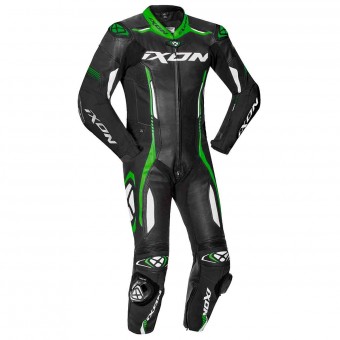 Mono Moto Cuero Ixon Vortex 2 Negro Blanco Verde