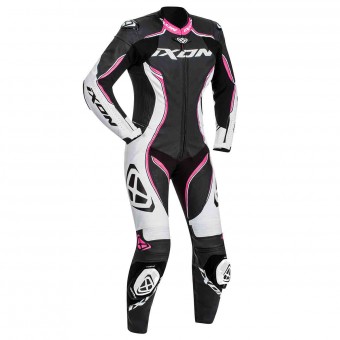 Mono Moto Cuero Ixon Vortex Lady Negro Blanco Fucsia