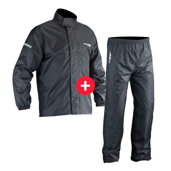 Cazadoras y chaquetas lluvia Ixon Compact Jacket Black + Compact Pant Black Cazadoras y chaquetas lluvia Ixon Compact Jacket Black + Compact Pant Black