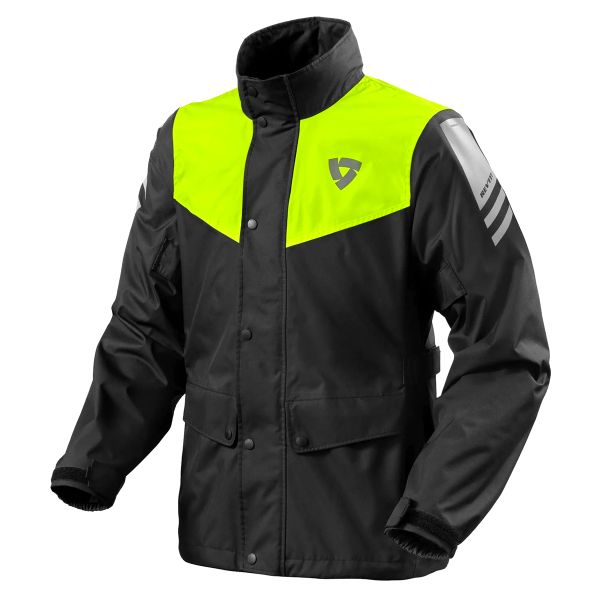 Cazadoras y chaquetas lluvia REV'IT Nitric 4 H2O Black Neon Yellow