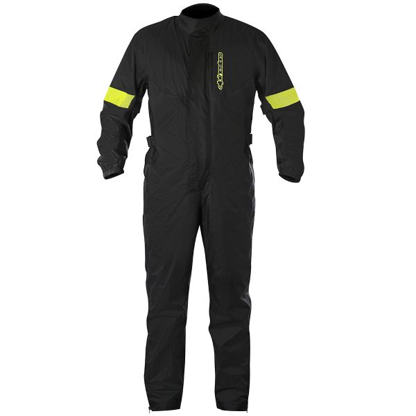 Monos Lluvia Alpinestars Hurricane Rain Suit Black Yellow Fluo