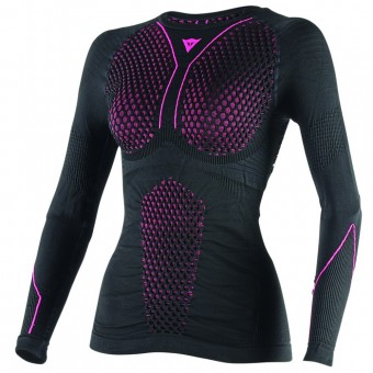 Camiseta trmica Dainese D-Core Thermo Tee LS Lady Black Pink