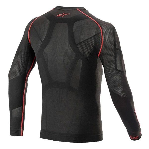 Alpinestars Ride Tech V2 Top Manga Larga Verano Negro Rojo