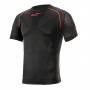 Camiseta trmica Alpinestars Ride Tech V2 Top Manga Corta Verano Negro Rojo
