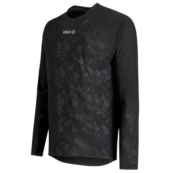 Knox Camiseta interior de doble capa activa, manga larga, negra