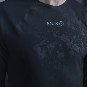 Knox Camiseta interior de doble capa activa, manga larga, negra