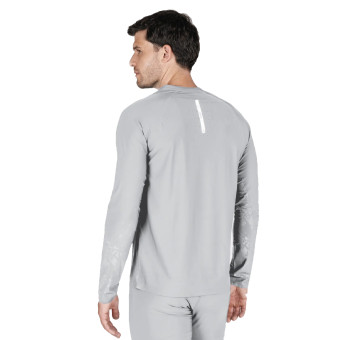 Knox Camiseta interior de doble capa activa, manga larga, gris