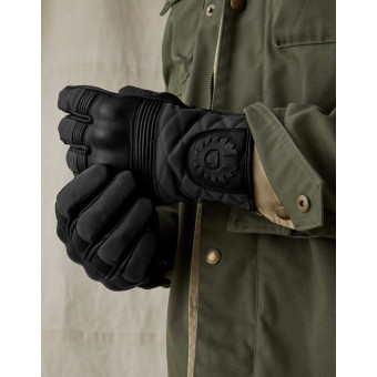 Guantes moto Belstaff Hampstead Leather Cotton Black