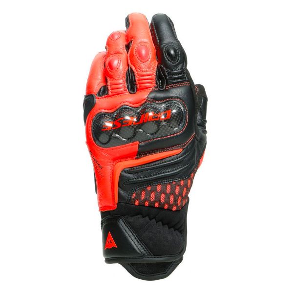 Guantes moto Dainese Carbon 3 Short Black Fluo Red
