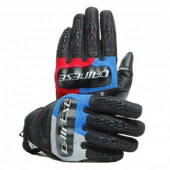 Guantes moto Dainese D-Explorer 2 Glacier Grey Blue Lava Red Black