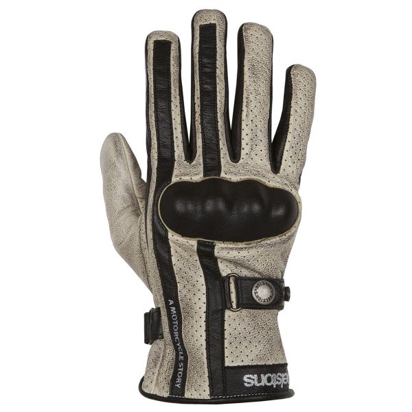 Guantes moto Helstons Eagle Summer Beige Black
