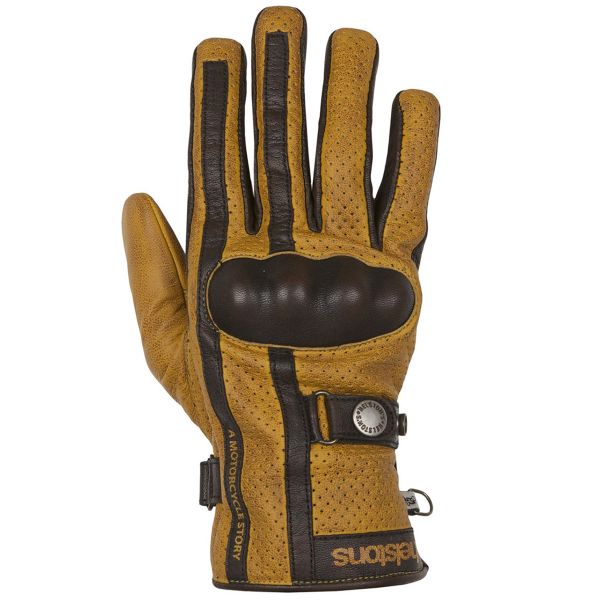 Guantes moto Helstons Eagle Summer Gold Brown
