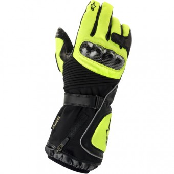 Guantes moto Alpinestars Jet Road Gore-Tex Negro Amarillo Fluo