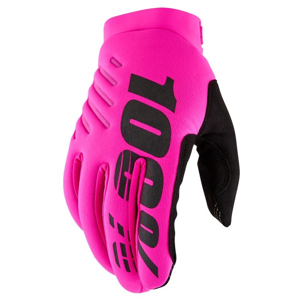 Guantes moto 100% Brisker Neon Pink
