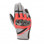Guantes moto Alpinestars Cromo Gris ceniza Negro Rojo brillante