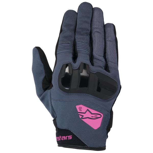 Guantes moto Alpinestars Cromo Mujer Asfalto Negro Morado