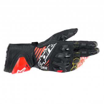 Guantes moto Alpinestars Guante GP TECH V2 Negro Blanco Rojo Fluo Guantes moto Alpinestars Guante GP TECH V2 Negro Blanco Rojo Fluo