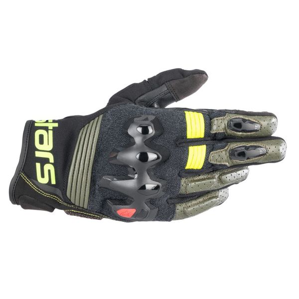 Guantes moto Alpinestars Halo Forest Negro Amarillo Fluo Guantes moto Alpinestars Halo Forest Negro Amarillo Fluo