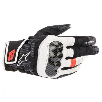 Guantes moto Alpinestars Smx Z Drystar Black White Red Fluo