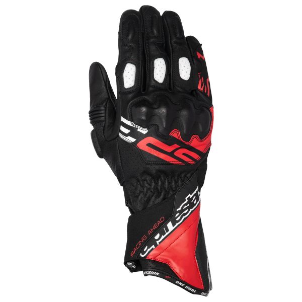 Guantes moto Alpinestars SP-3 Negro Rojo brillante Blanco