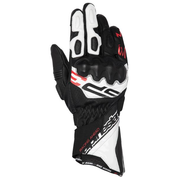 Guantes moto Alpinestars SP-3 Negro Blanco Rojo Fluo