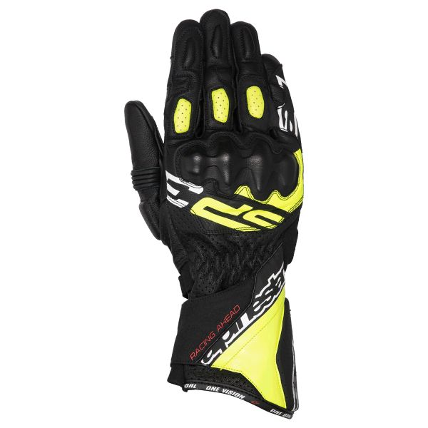 Guantes moto Alpinestars SP-3 Negro Amarillo Fluo Blanco