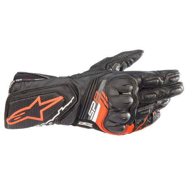 Guantes moto Alpinestars SP-8 V3 Negro Rojo Fluo Guantes moto Alpinestars SP-8 V3 Negro Rojo Fluo