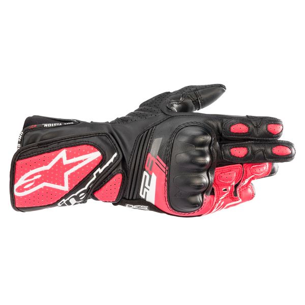 Guantes moto Alpinestars Stella SP-8 V3 Negro Blanco Diva Rosa
