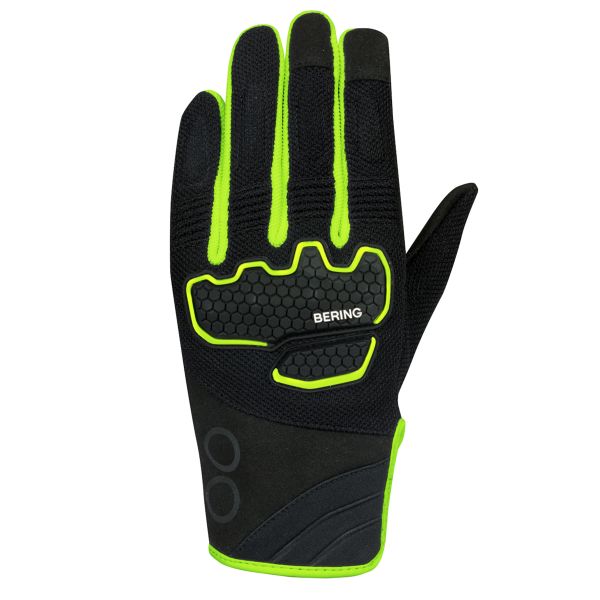 Guantes moto Bering Breeze Black Yellow Fluo