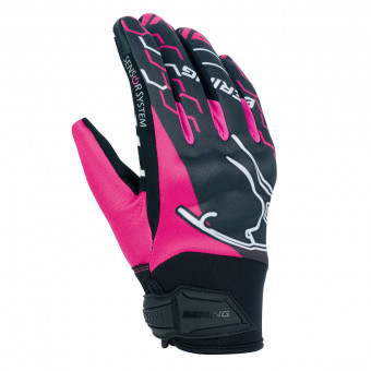 Guantes moto Bering Lady Walshe Black Fuchsia