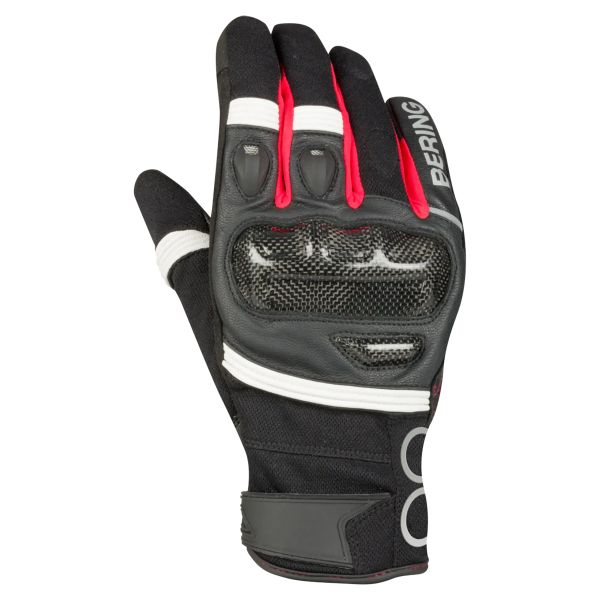 Guantes moto Bering Raid Black White Red Guantes moto Bering Raid Black White Red