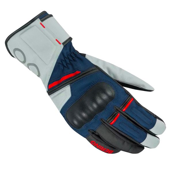 Guantes moto Bering Siberia Grey Blue Red Gloves