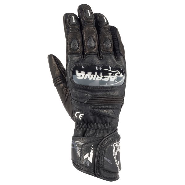 Guantes moto Bering Snap Black White Glove Guantes moto Bering Snap Black White Glove