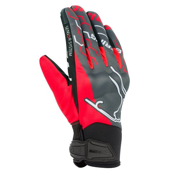 Guantes moto Bering Walshe Black Grey Red