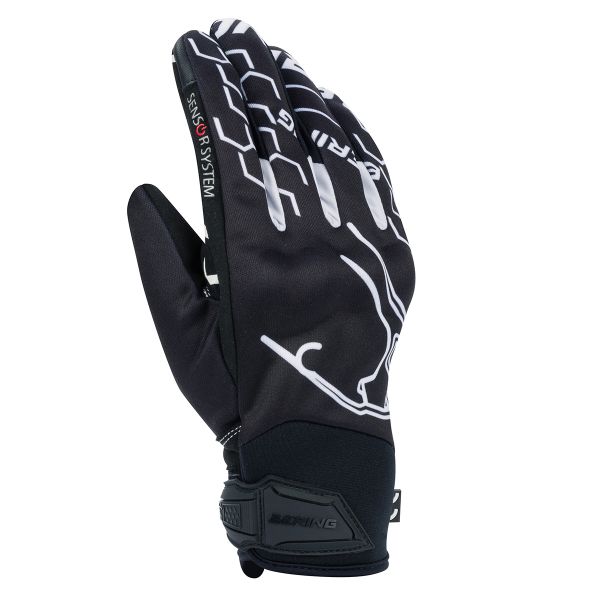 Guantes moto Bering Walshe Black White