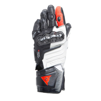 Guantes moto Dainese Carbon 4 Long Lady Black White Fluo Red