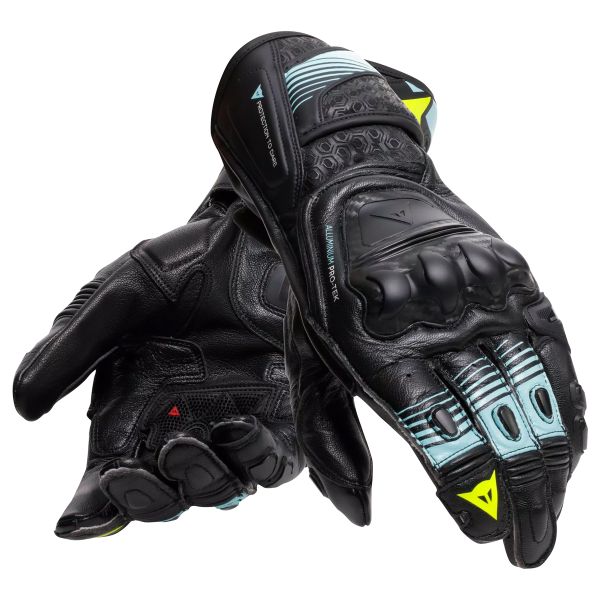 Guantes moto Dainese Fiero Metal Black Water Yellow Fluo