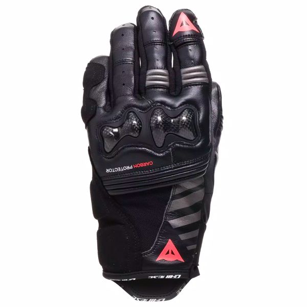 Guantes moto Dainese Reacto Carbon Short Mujer Negro Fluo Rosa