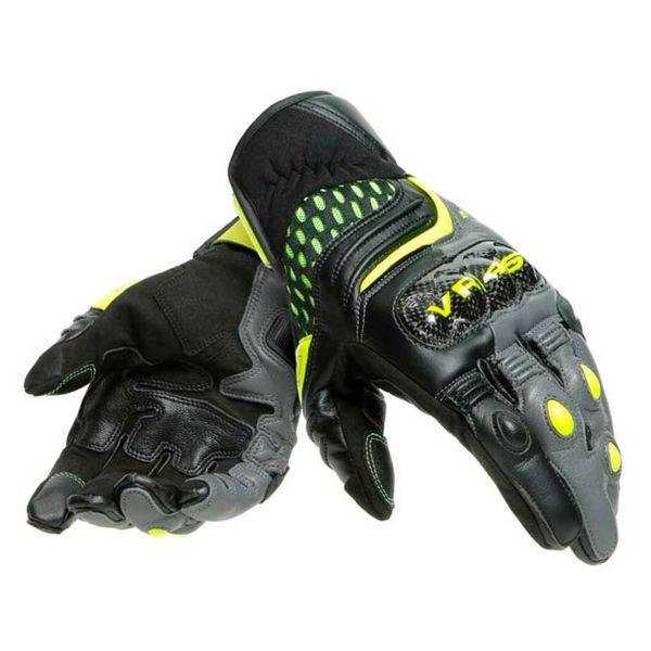 Guantes moto Dainese VR46 Sector Short Black Yellow Fluo